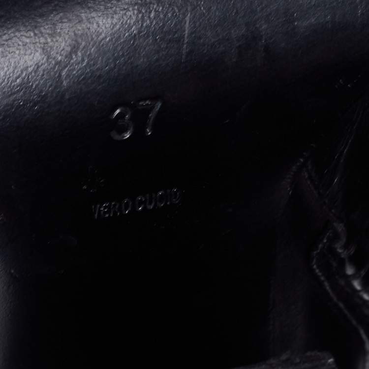 Pre Owned Alexander Wang Black Leather Dasha Ankle Boots Size 37