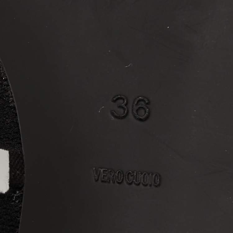 Pre Owned Alexander Wang Black Canvas Ankle Wrap Sandals Size 36