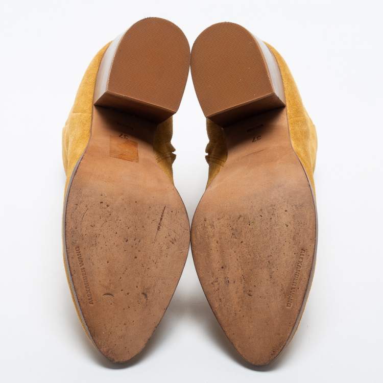 Pre Owned Alexander Wang Light Brown Suede Ankle Boots Size 37