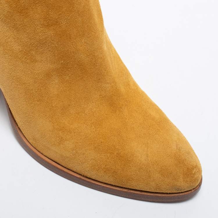 Pre Owned Alexander Wang Light Brown Suede Ankle Boots Size 37