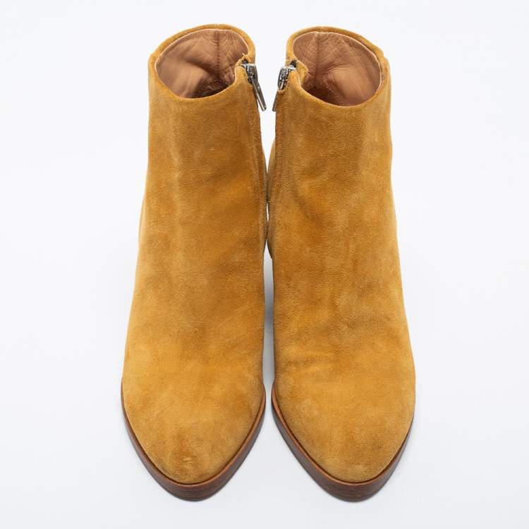 Pre Owned Alexander Wang Light Brown Suede Ankle Boots Size 37