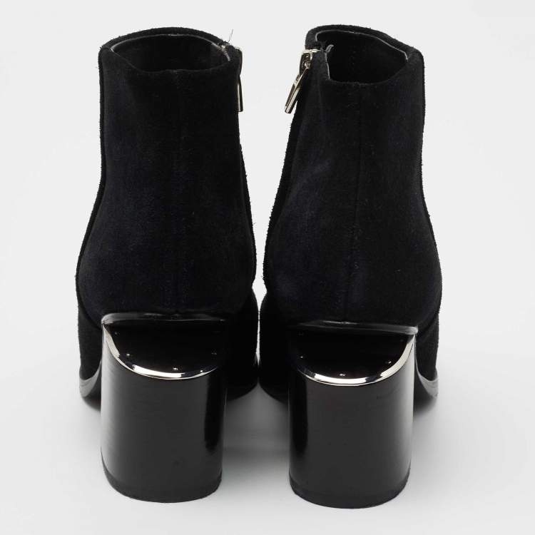 Pre Owned Alexander Wang Black Suede Ankle Boots Size 37