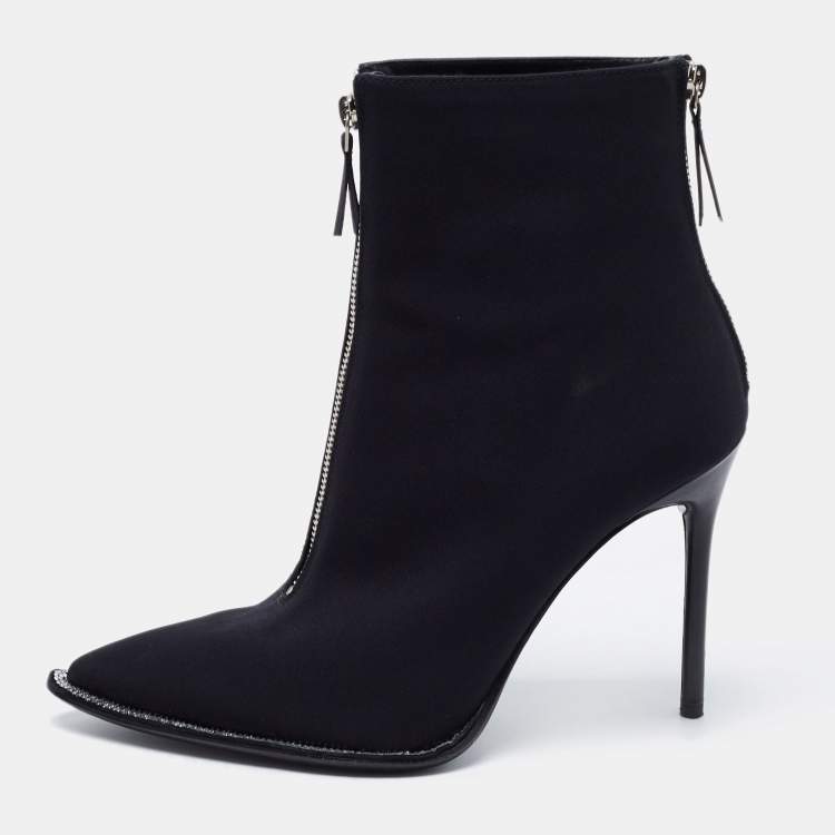 Pre Owned Alexander Wang Black Nylon Eri Booties Size 40