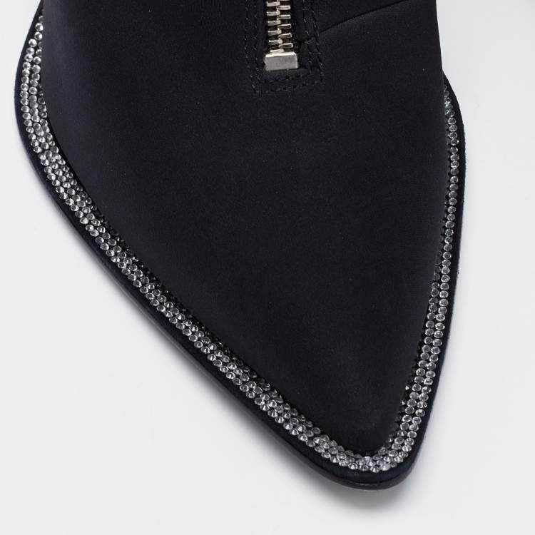 Pre Owned Alexander Wang Black Nylon Eri Booties Size 40