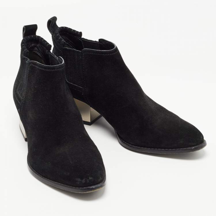 Pre Owned Alexander Wang Black Suede Gabi Ankle Boots Size 39