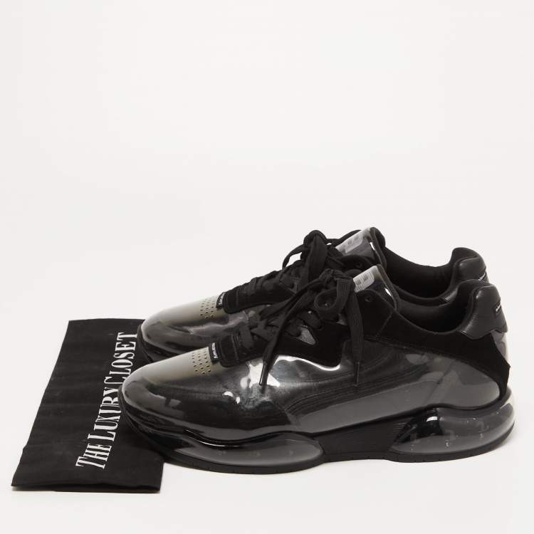 Pre Owned Alexander Wang Black Suede and PVC Low Top Sneakers Size 40