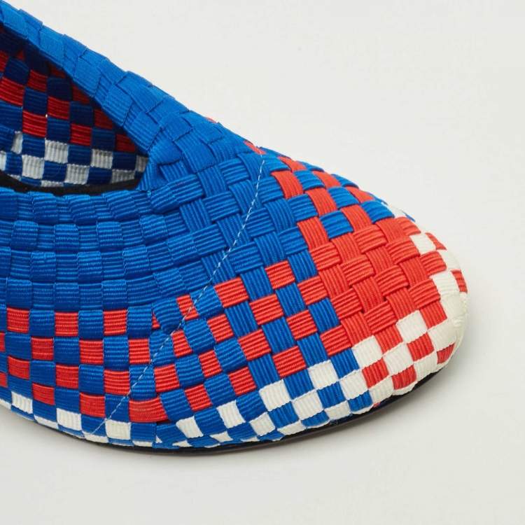 Pre Owned Alexander Wang Tricolor Woven Fabric Carla Pumps Size 38