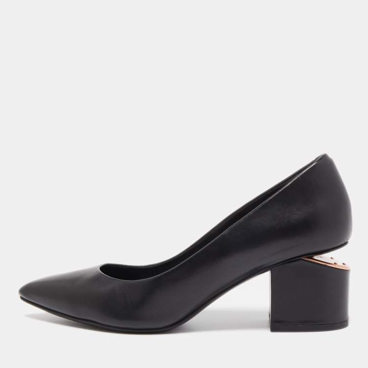Pre Owned Alexander Wang Black Leather Simona Pumps Size 37