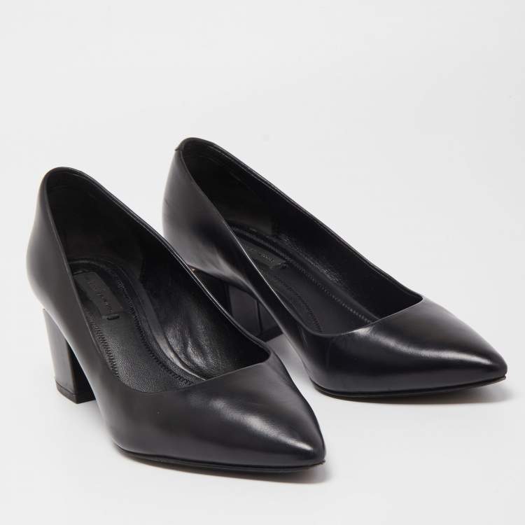 Pre Owned Alexander Wang Black Leather Simona Pumps Size 37