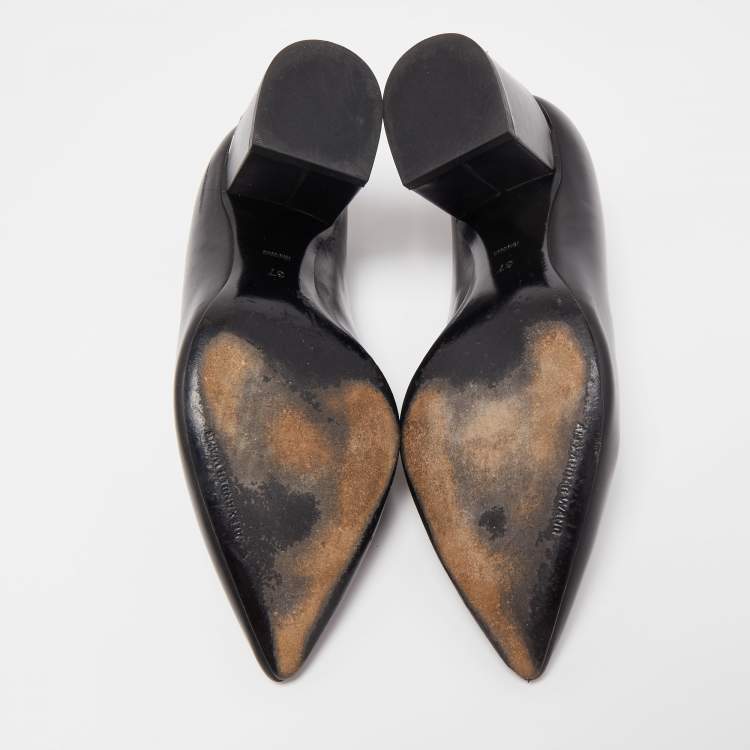 Pre Owned Alexander Wang Black Leather Simona Pumps Size 37