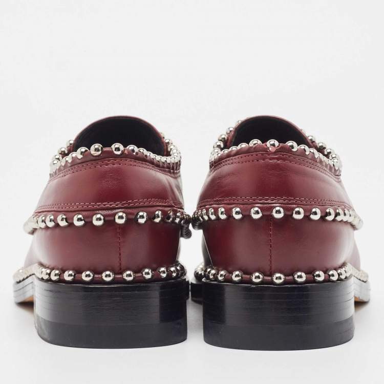 Pre Owned Alexander Wang Burgundy Leather Wendie Derby Size 36