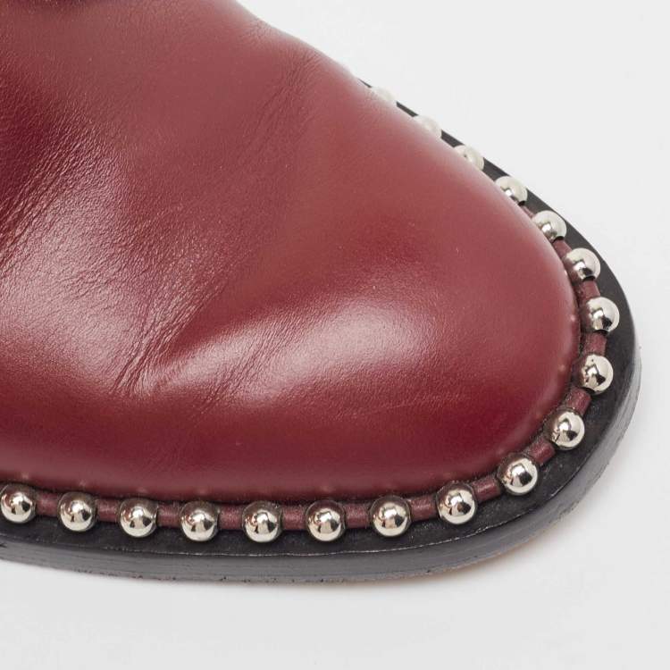 Pre Owned Alexander Wang Burgundy Leather Wendie Derby Size 36