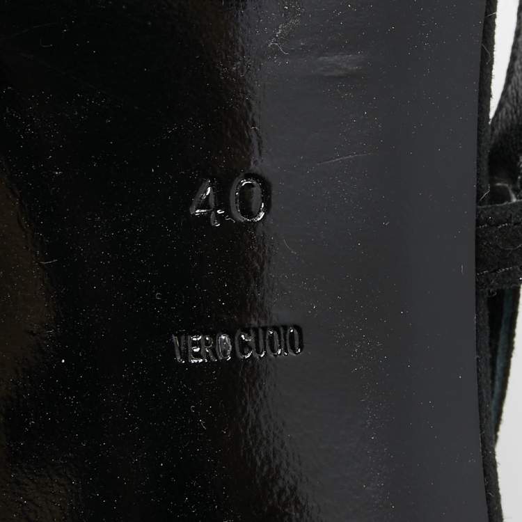 Pre Owned Alexander Wang Black Suede Studded Sadie Mules Size 40