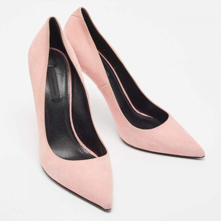Pre Owned Alexander Wang Pink Suede Pointed Toe Pumps Size 40