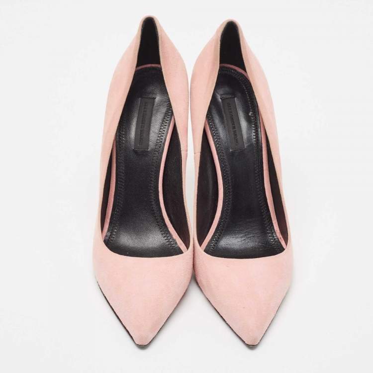 Pre Owned Alexander Wang Pink Suede Pointed Toe Pumps Size 40
