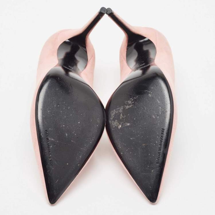 Pre Owned Alexander Wang Pink Suede Pointed Toe Pumps Size 40