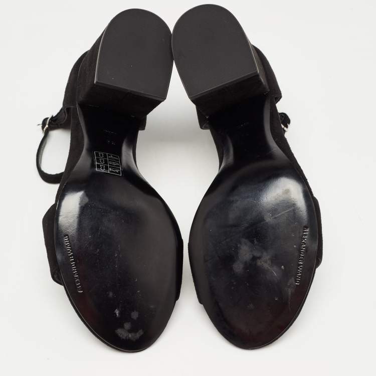Pre Owned Alexander Wang Black Suede Abby  Sandals Size 39