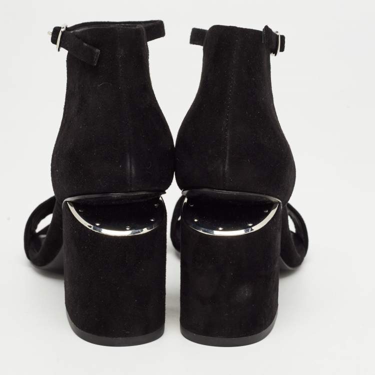 Pre Owned Alexander Wang Black Suede Abby  Sandals Size 39