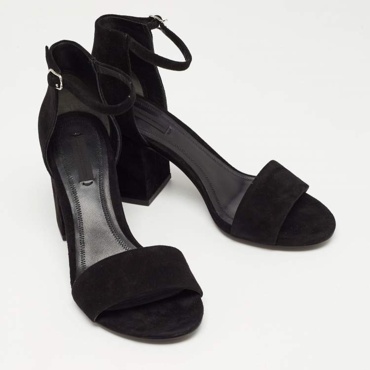Pre Owned Alexander Wang Black Suede Abby  Sandals Size 39