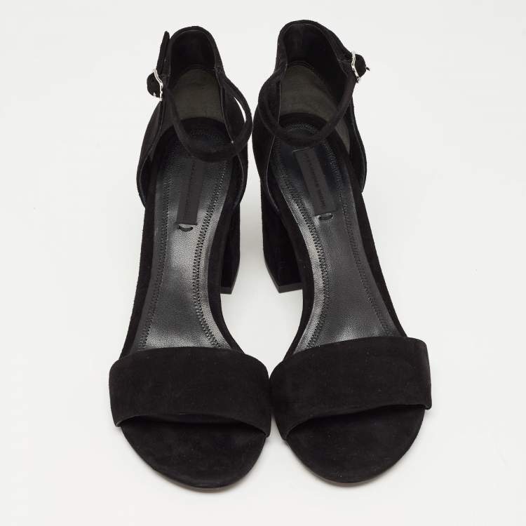 Pre Owned Alexander Wang Black Suede Abby  Sandals Size 39
