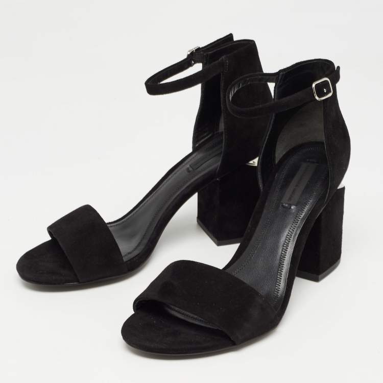 Pre Owned Alexander Wang Black Suede Abby  Sandals Size 39