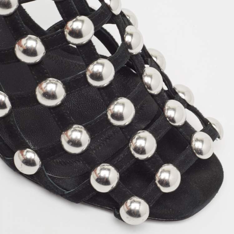 Pre Owned Alexander Wang Black Suede Sofia Mules Size 37