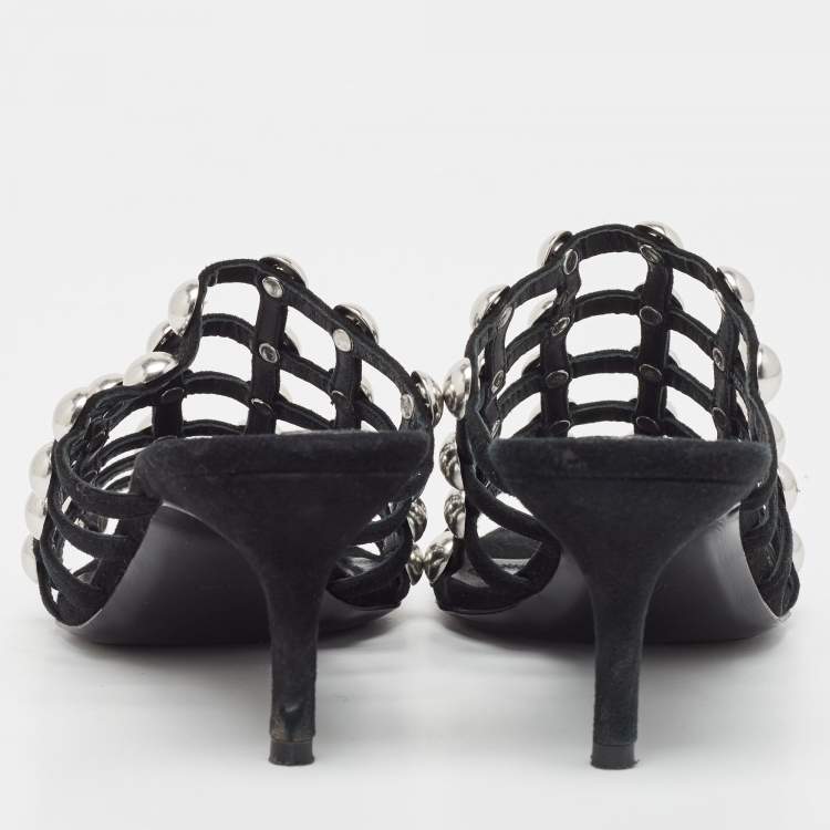 Pre Owned Alexander Wang Black Suede Sofia Mules Size 37