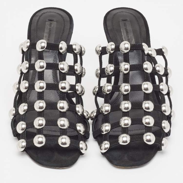 Pre Owned Alexander Wang Black Suede Sofia Mules Size 37