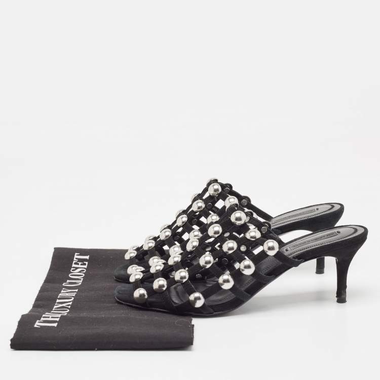 Pre Owned Alexander Wang Black Suede Sofia Mules Size 37