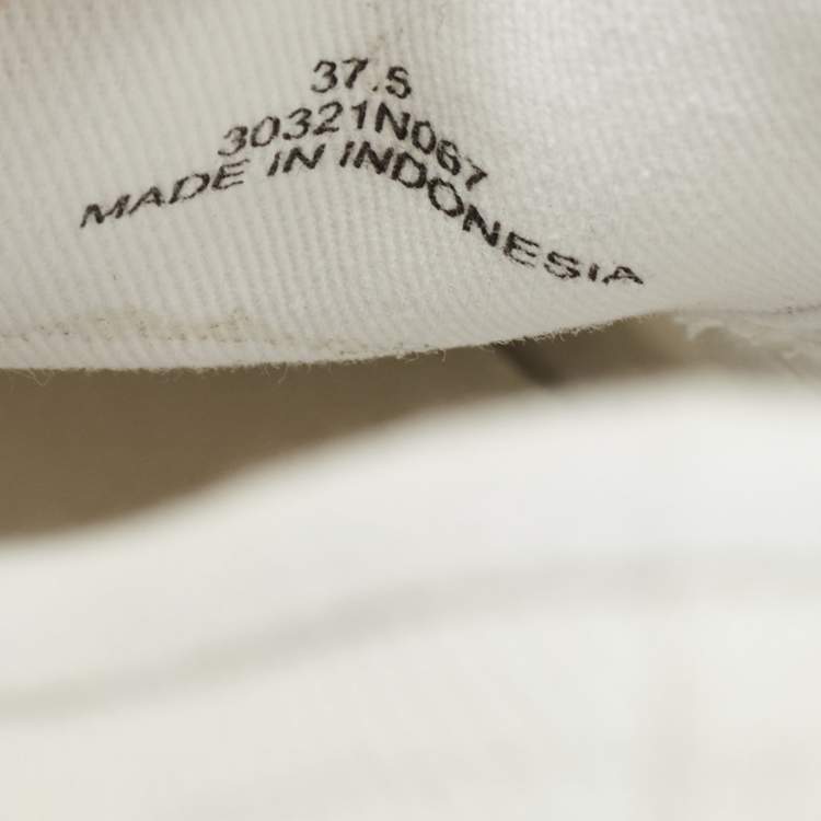 Pre Owned Alexander Wang White Canvas Dropout Sneakers Size 37.5