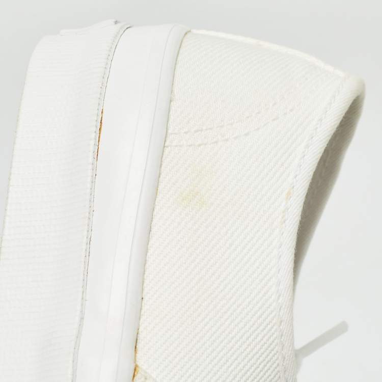 Pre Owned Alexander Wang White Canvas Dropout Sneakers Size 37.5