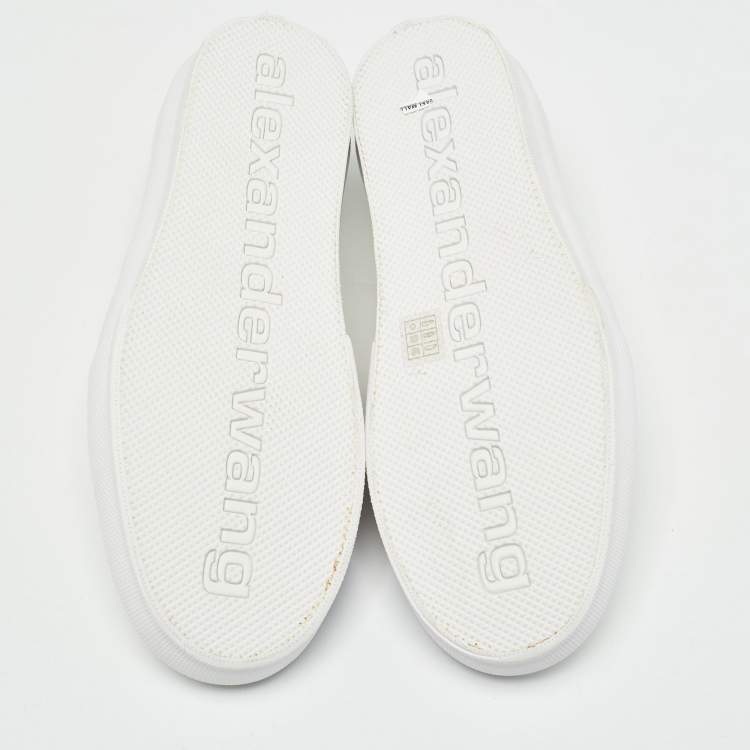 Pre Owned Alexander Wang White Canvas Dropout Sneakers Size 37.5