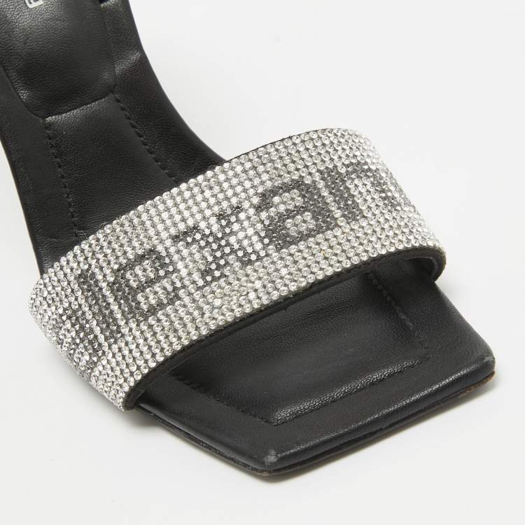 Pre Owned Alexander Wang Black Leather Julie Sandals Size 36