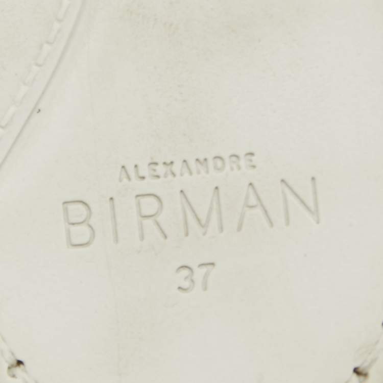 Pre Owned Alexandre Birman White Leather Low Top Sneakers 37