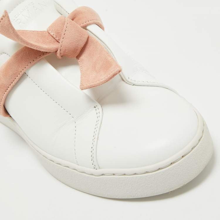 Pre Owned Alexandre Birman White Leather Low Top Sneakers 37
