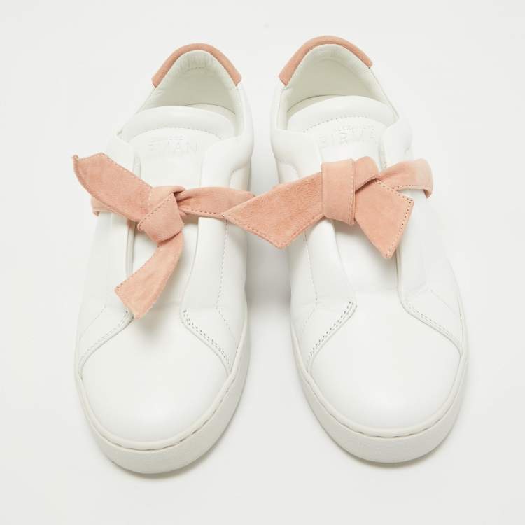 Pre Owned Alexandre Birman White Leather Low Top Sneakers 37