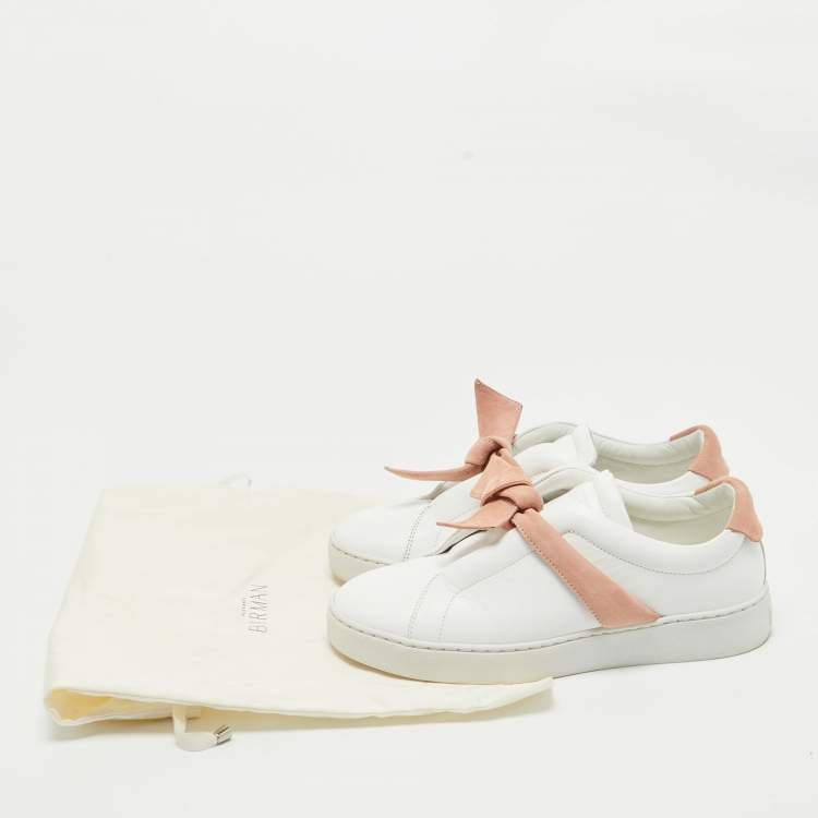 Pre Owned Alexandre Birman White Leather Low Top Sneakers 37