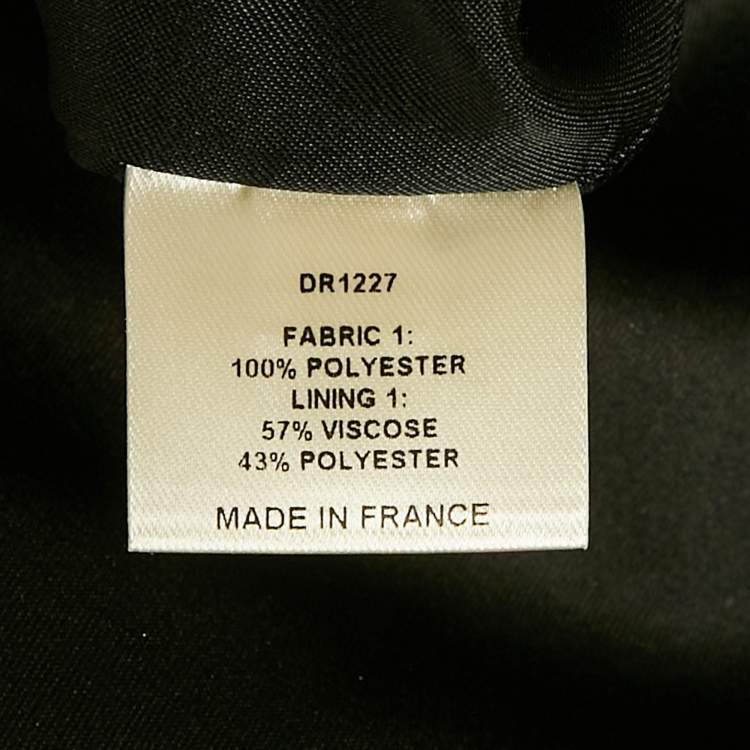 Pre Owned Alexandre Vauthier Black Satin Ruffled V-Neck Mini Dress M