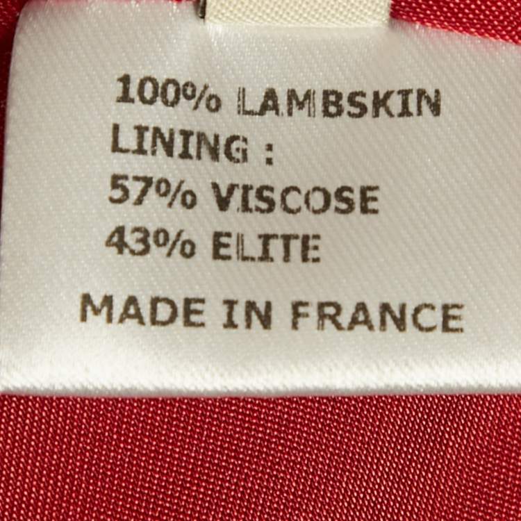 Pre Owned Alexandre Vauthier Red Lambskin Leather Mini Dress S
