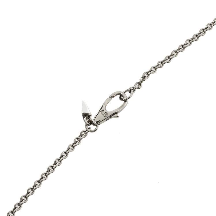 Pre Owned Alexis Bittar Crystal Teardrop Lucite Long Pendant Necklace