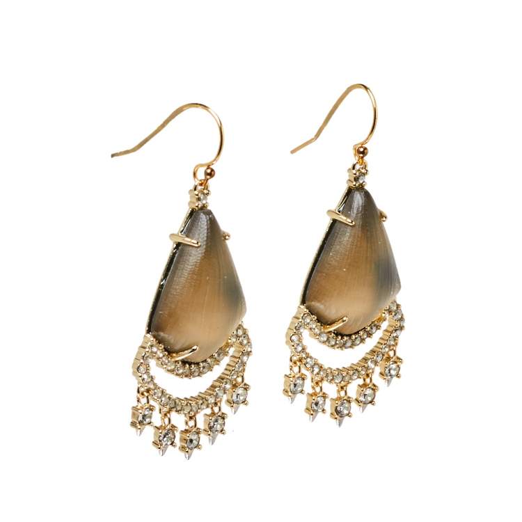 Alexis Bittar Crystal & Lucite Drop Earrings - Brass Drop, Earrings -  WA566696 | The RealReal