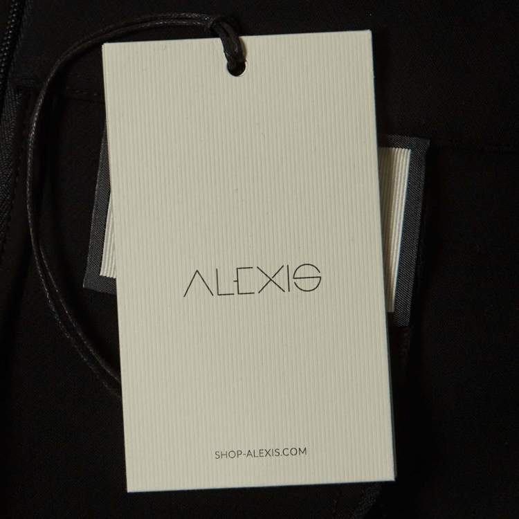 مملوكة مسبقًا Alexis Black Stretch Crepe Fringed Pants S