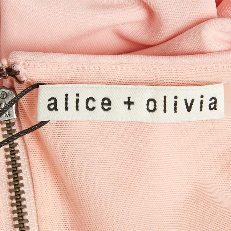 Pre Owned Alice + Olivia Pink Jersey Marguerite Cut-Out Maxi Dress M
