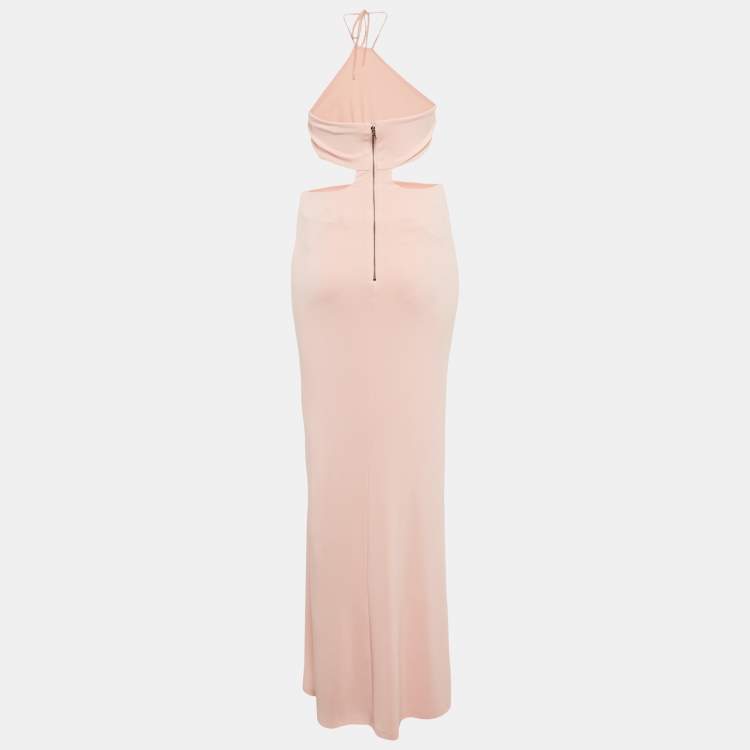 Pre Owned Alice + Olivia Pink Jersey Marguerite Cut-Out Maxi Dress M