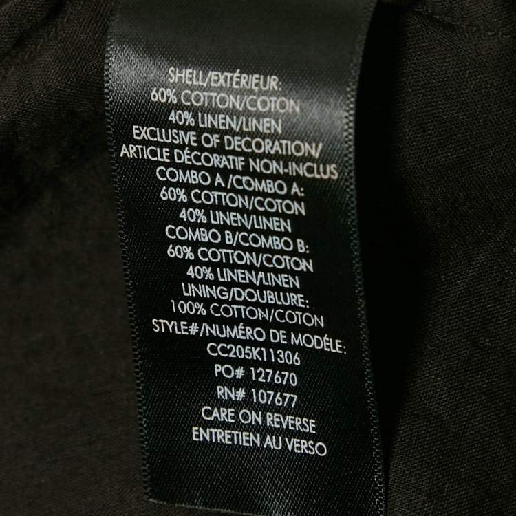 Pre Owned Alice + Olivia Black Broderie Anglaise Cotton Panelled Maxi Skirt M 