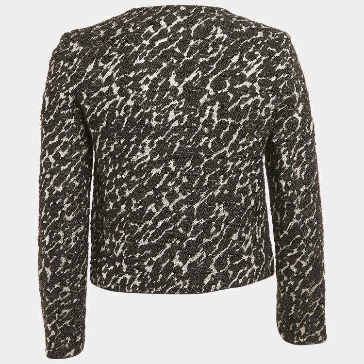 Pre Owned Alice + Olivia Black Lurex Tweed Jacket XS