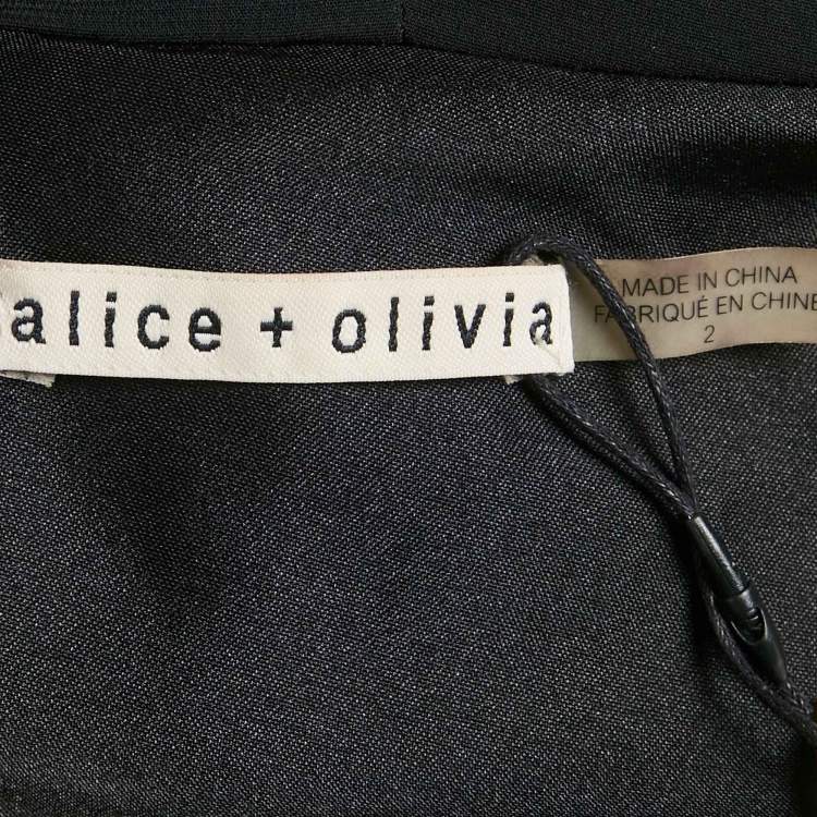 Pre Owned Alice + Olivia Metallic Brocade Sleeveless Mini Dress S