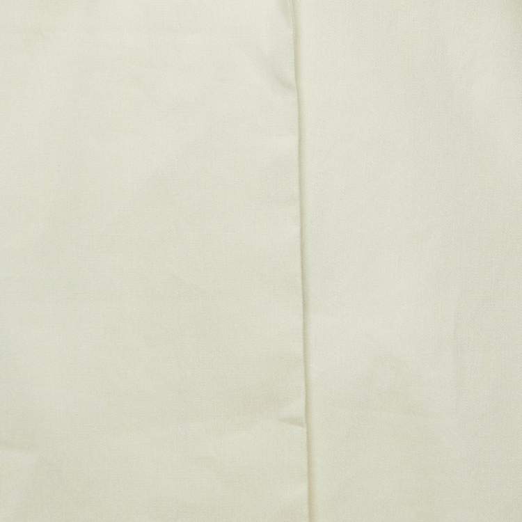 Pre Owned Alice + Olivia White Linen Blend Shawl Collar Blazer M 