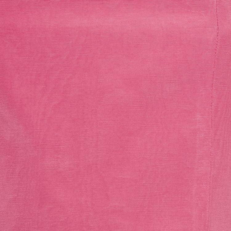 Pre Owned Alice + Olivia Pink Cotton Blend Puff Sleeve Joslyn Crop Top L