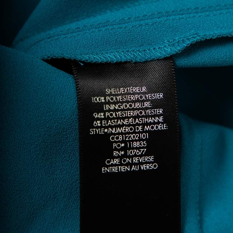 Pre Owned Alice + Olivia Teal Green Crepe Flared leg Jalisa Trousers S